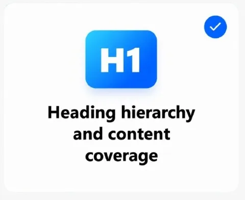 Heading hierarchy and content coverage